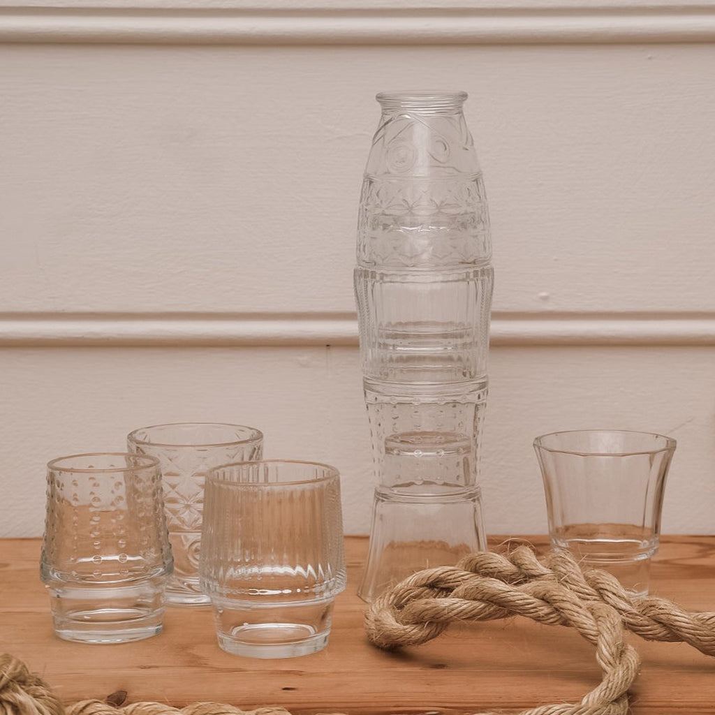 Stacking Fish Glass -Set of 4